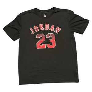 Jordan Black Tee with Red 23 Graphic (L)